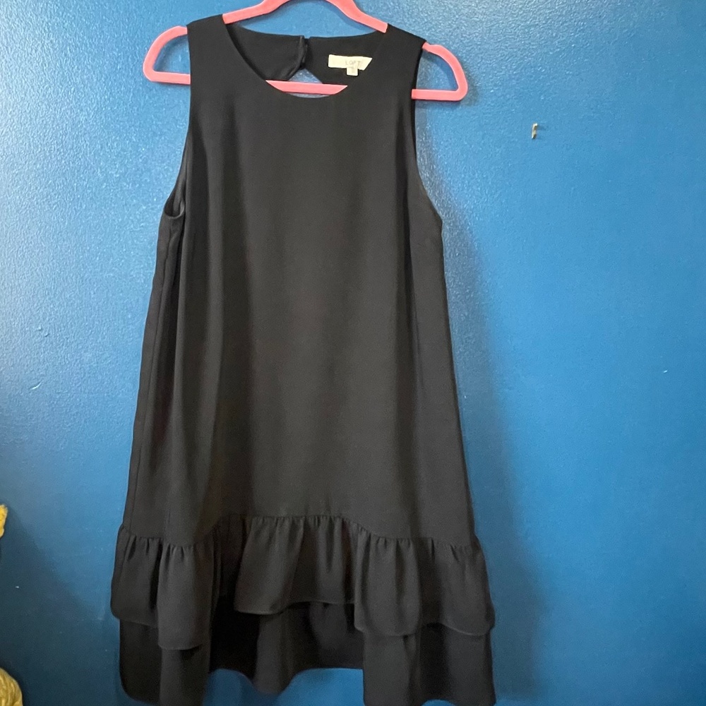 Loft Ruffled Drop Waist Dress